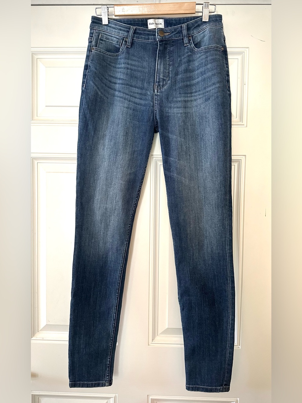 Dish Denim Adaptive High Rise Stretch Skinny Jeans Med/Dark Wash DS8A237 W29 L31
